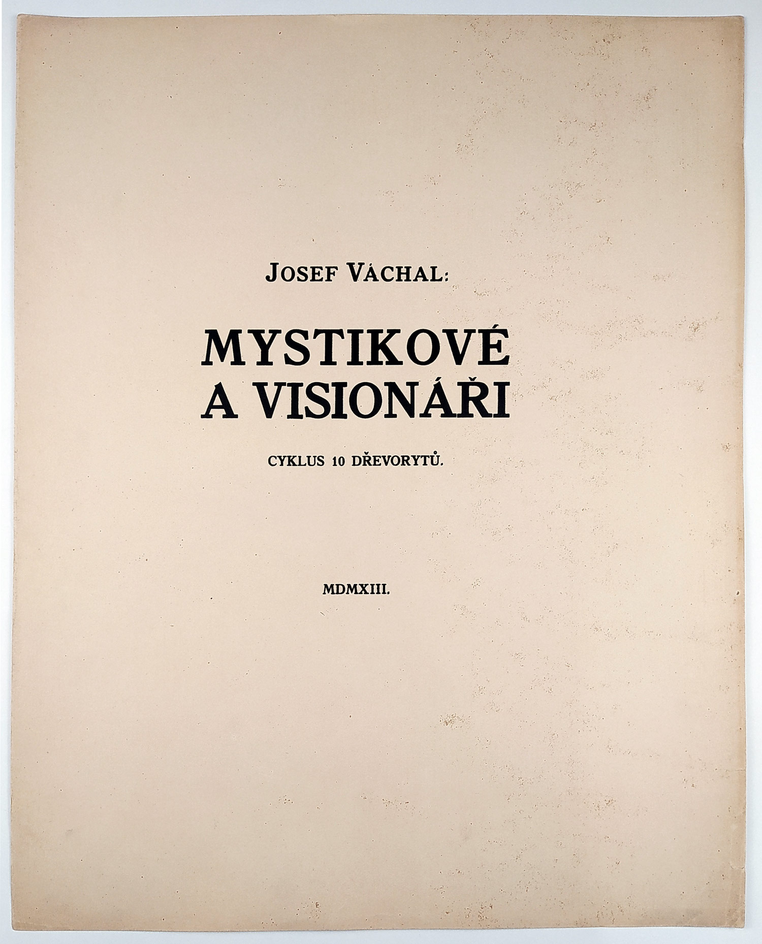 Josef Váchal, Mystikové a visionáři, cyklus, grafika, prodej