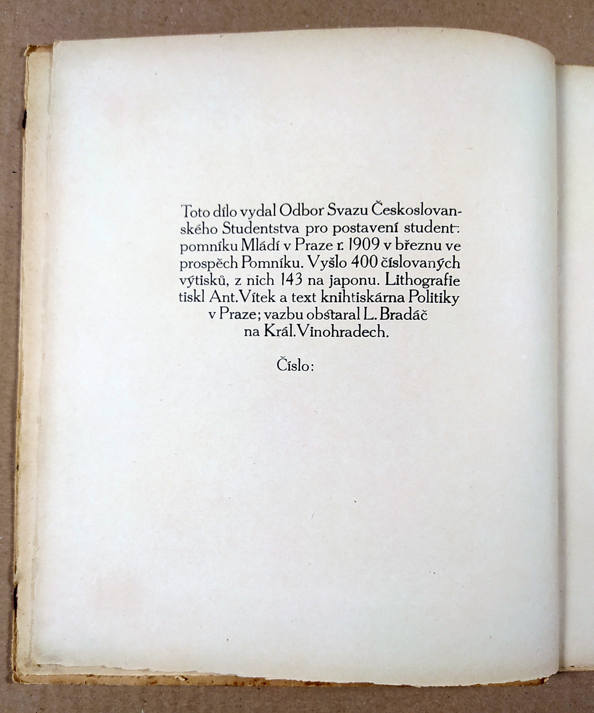 Bílek František – Cesta, se dvěma autorovými dřevoryty a čtyřiceti litografiemi, 1909