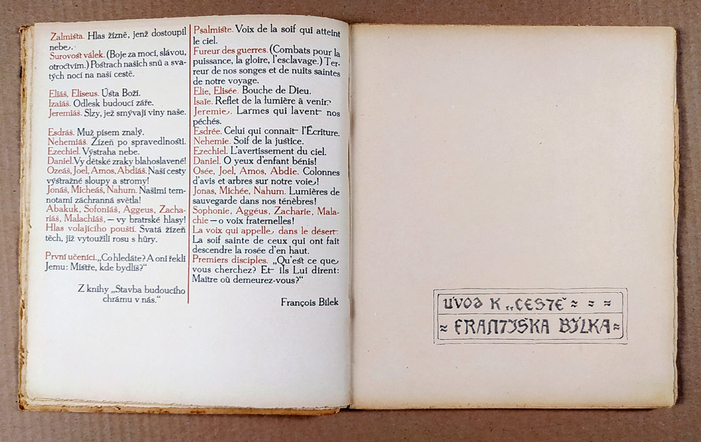 Bílek František – Cesta, se dvěma autorovými dřevoryty a čtyřiceti litografiemi, 1909