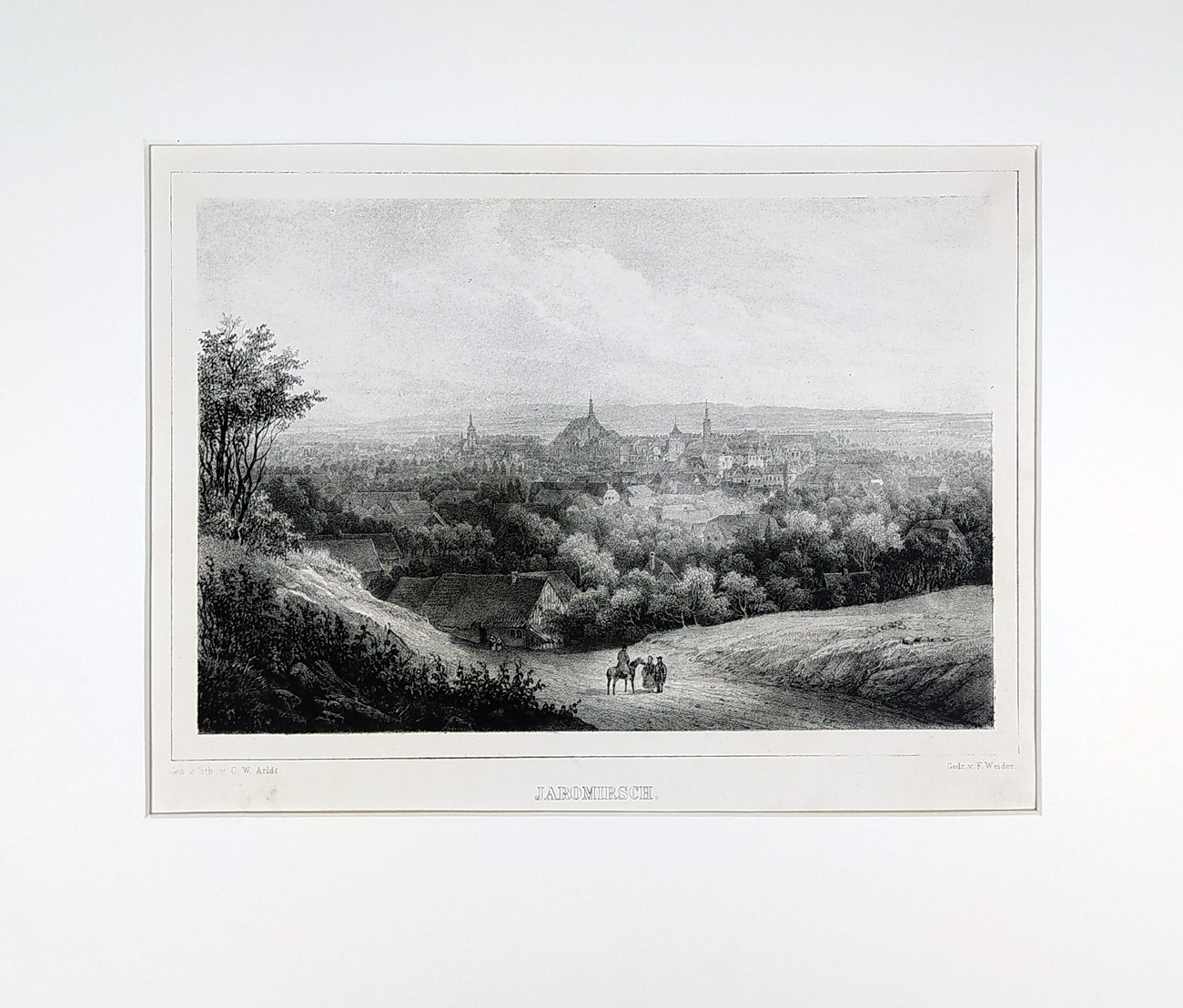 Jaroměř – Arldt Carl Wilhelm, původní litografie, prodej, 1845