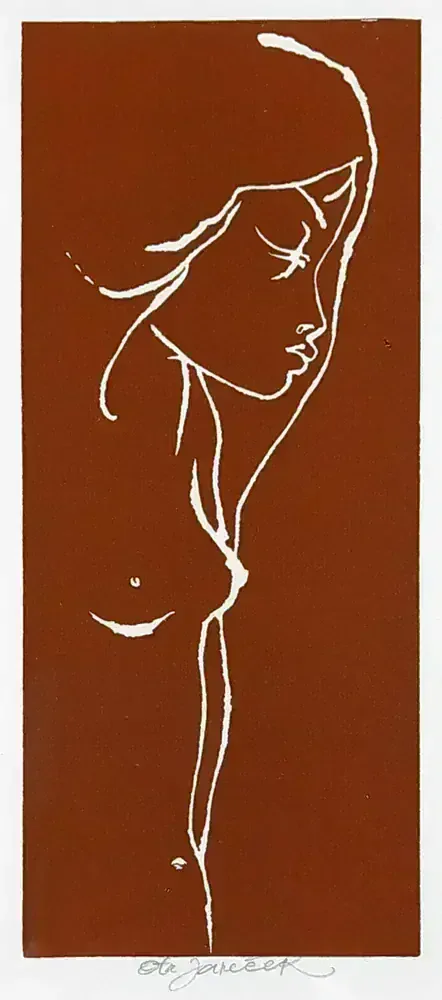 Janeček Ota – Píseň o lásce, signovaný původní linoryt, 1976
