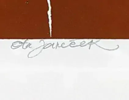 Janeček Ota – Píseň o lásce, signovaný původní linoryt, 1976