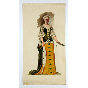 Dámské šaty, kresba – akvarel, ca 1920