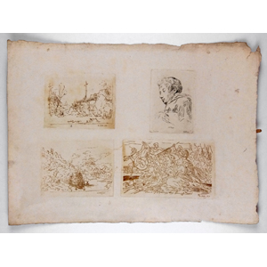 Burde, Josef Karel; 4 původní lepty, 1. pol. 19.století