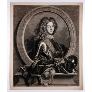 Drevet, Pierre; Portrét Ludvíka XV., původní mědiryt ca 1740