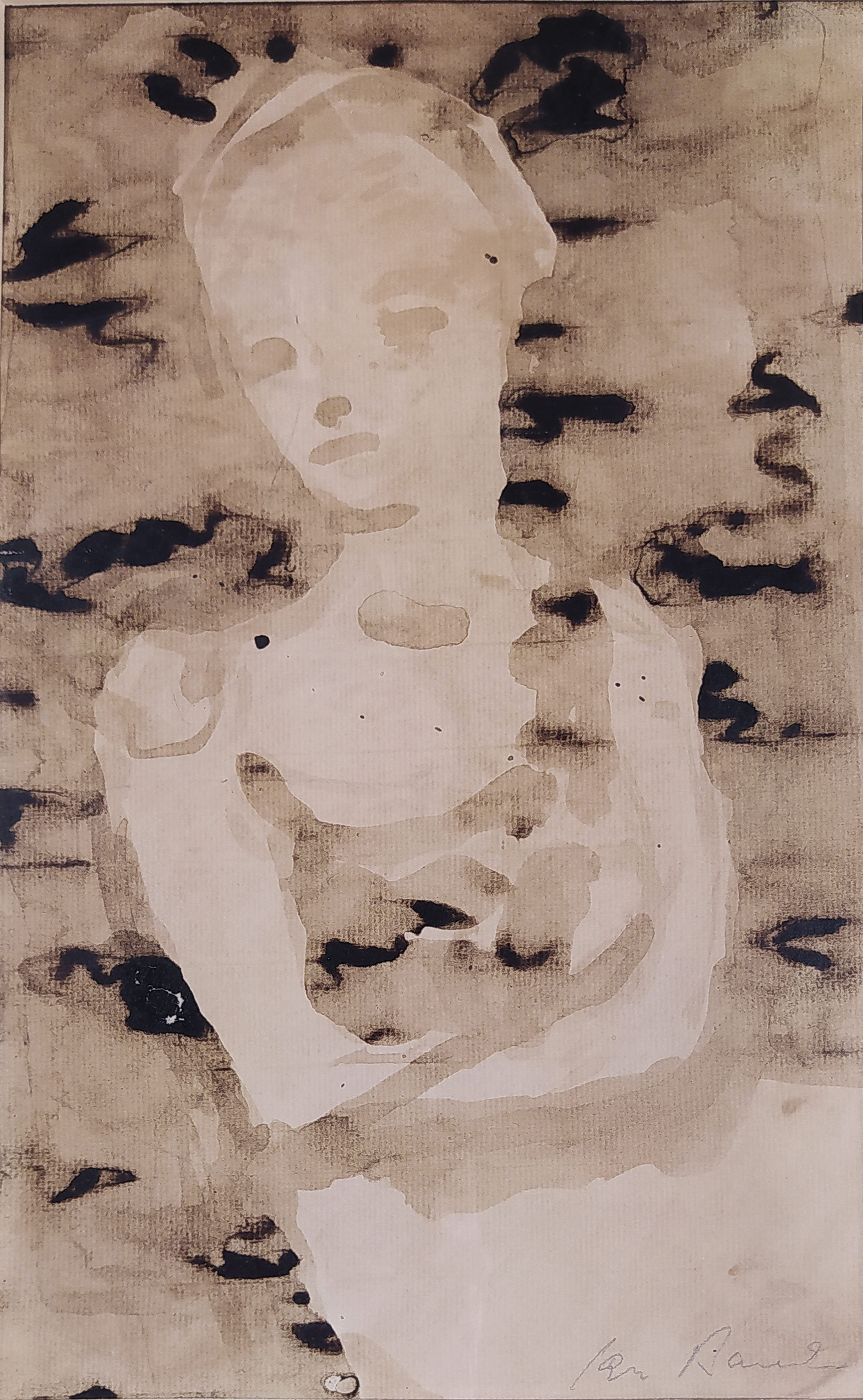 Bauch Jan – Pieta, malba ředěným asfaltem, ca 1940