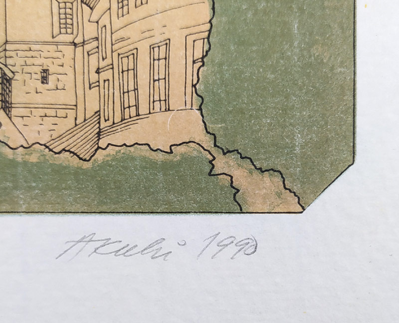 Kubů Anna – Praha, původní barevná litografie, signováno, 1990