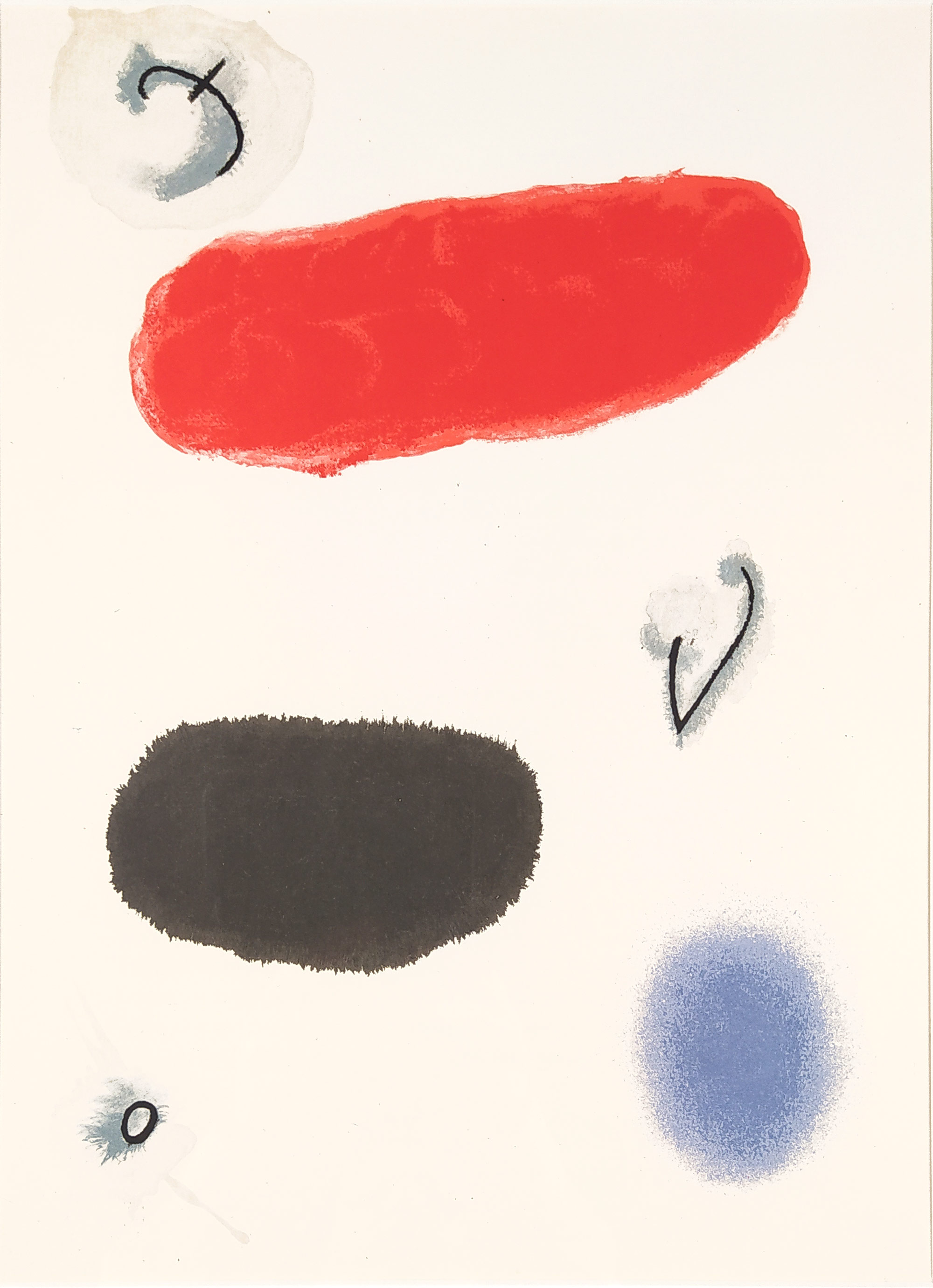 Miró Joan – Composition III., původní barevná litografie, 1961