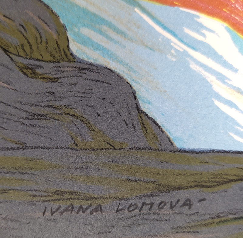 Lomová Ivana – Slavná Nemesis II., původní barevná litografie, 2005