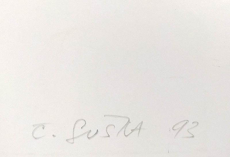 Suška Čestmír – Bez názvu, velkoformátová barevná litografie, číslováno 17/50, 1993