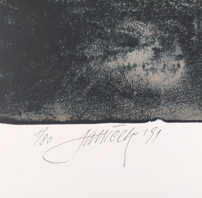 Janíček James – Poutník, velkoformátová barevná litografie, číslováno 1/80, 1991