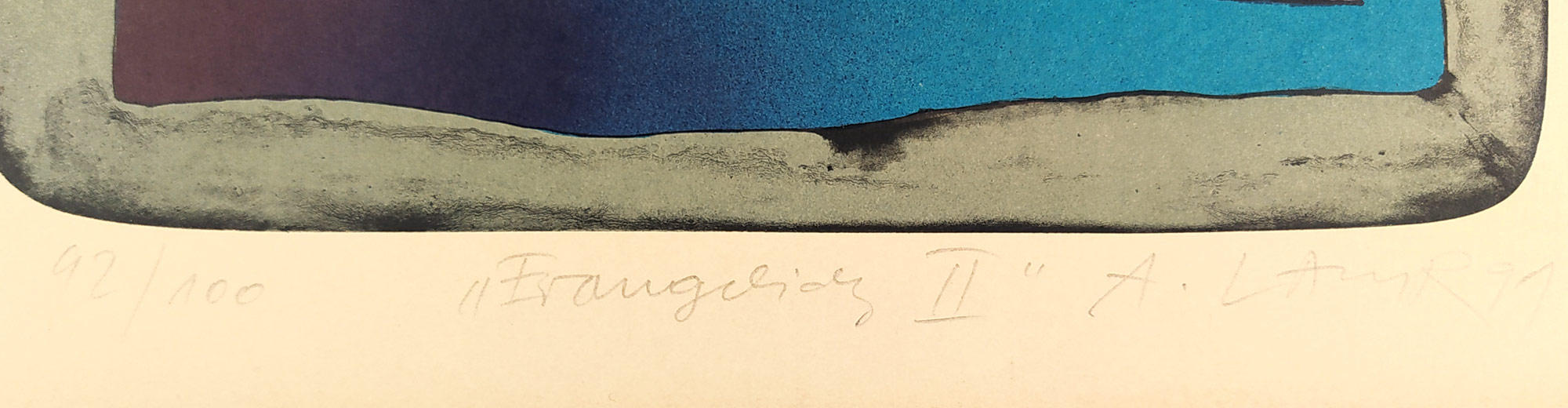Lamr Aleš – Evangelidy II, barevná litografie, číslováno 92/100, 1991