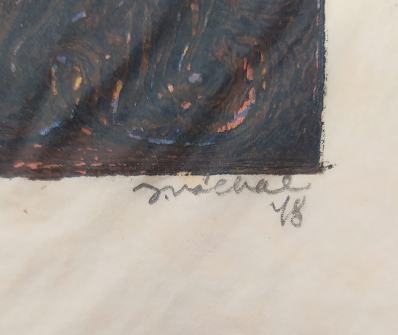 Váchal Josef – Ex libris Norbert Stradonický, Politica, původní tříbarevný dřevoryt, 1948