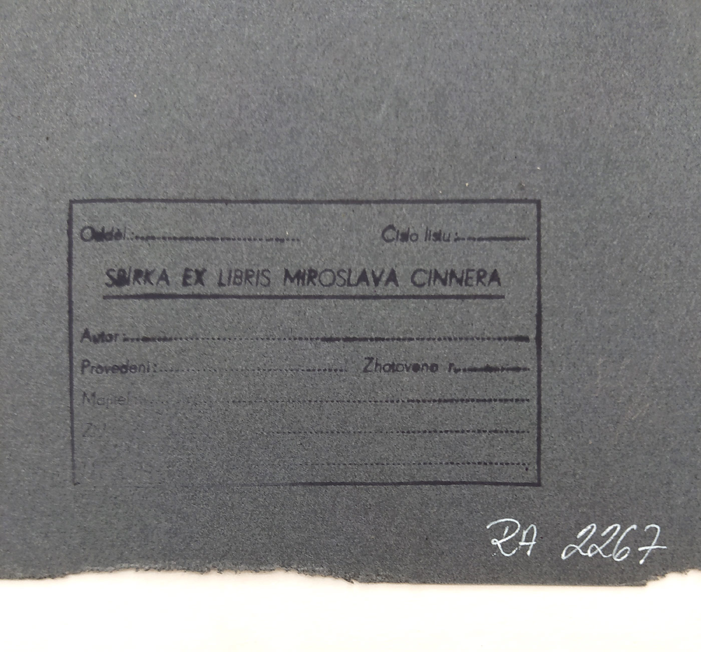 Váchal Josef – Ex libris Antonín Lhota, původní dřevoryt, 1921