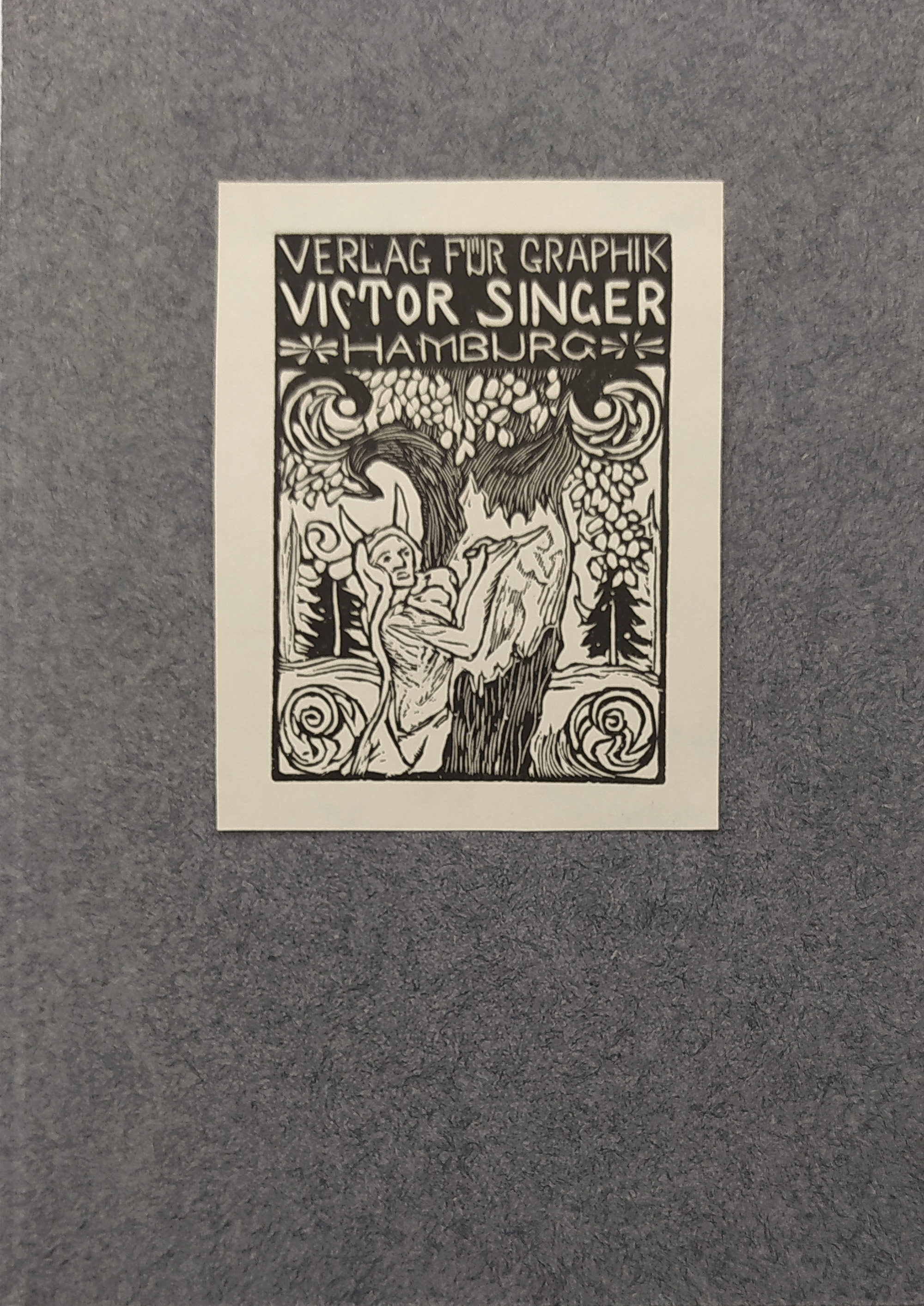 Váchal Josef – Ex libris Victor Singer, původní dřevoryt, 1914