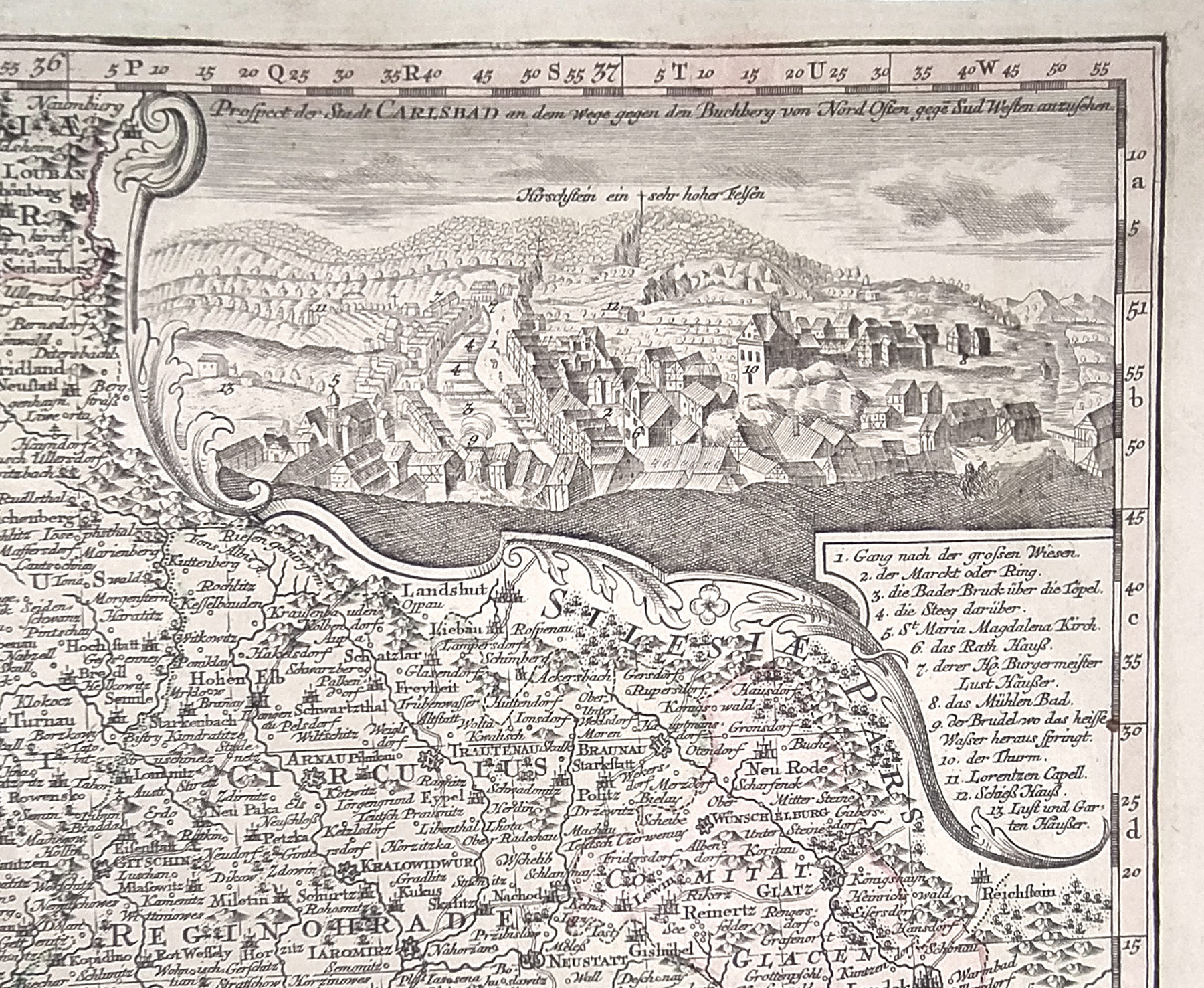  Čechy – Matthäus Seutter, staře kolorovaný původní mědiryt, ca 1730