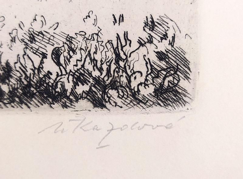 Kazdová-Hirková Milada – Letní den, původní lept, 1953