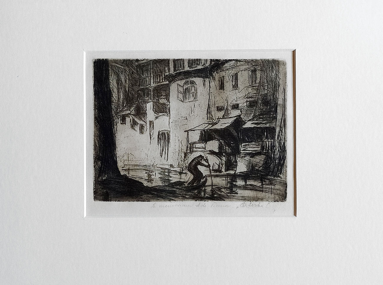 Gabriel Karel (?) – Praha, Pražská Čertovka, původní lept, ca 1930