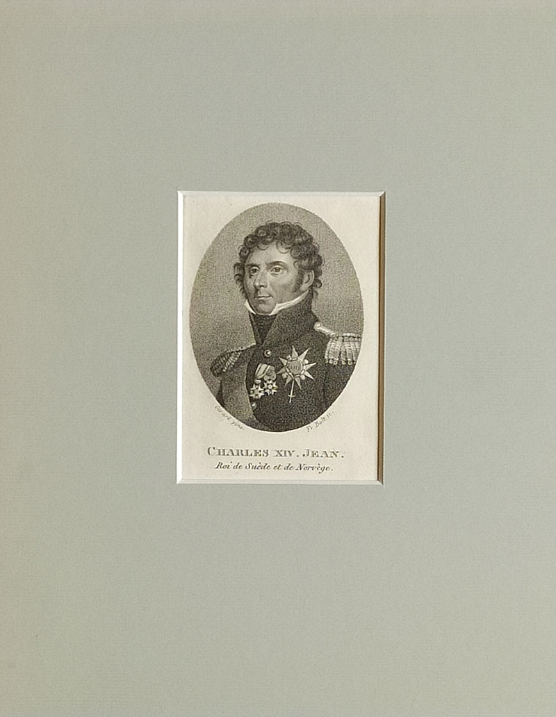 Karel XIV. Jan – portrét, Bolt Fr., původní lept, ca 1860