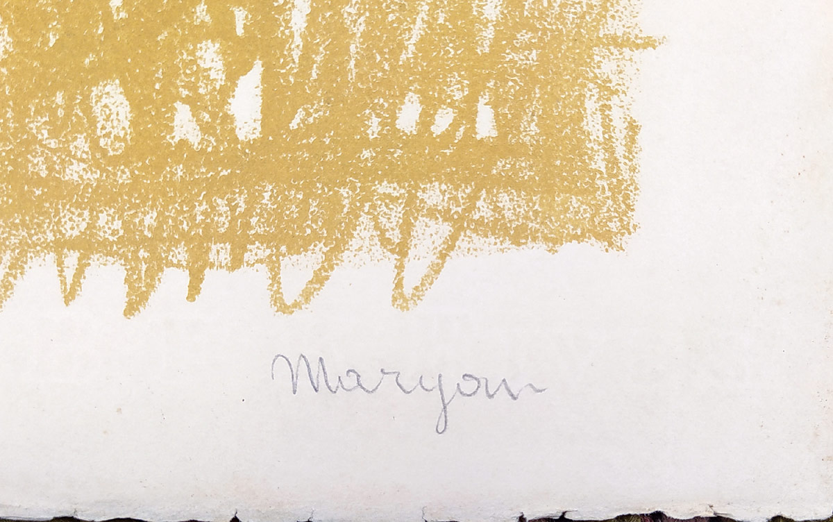 Maryan / Pinchas Burstein – Compositin II., původní barevná litografie, číslováno 100/200, 1958