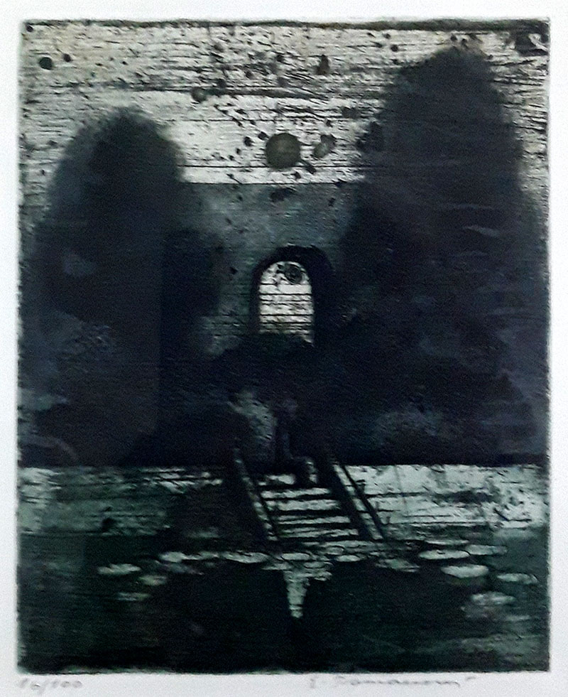 Tomanová Emilie – Vzpomínka, původní číslovaný lept, ca 1970