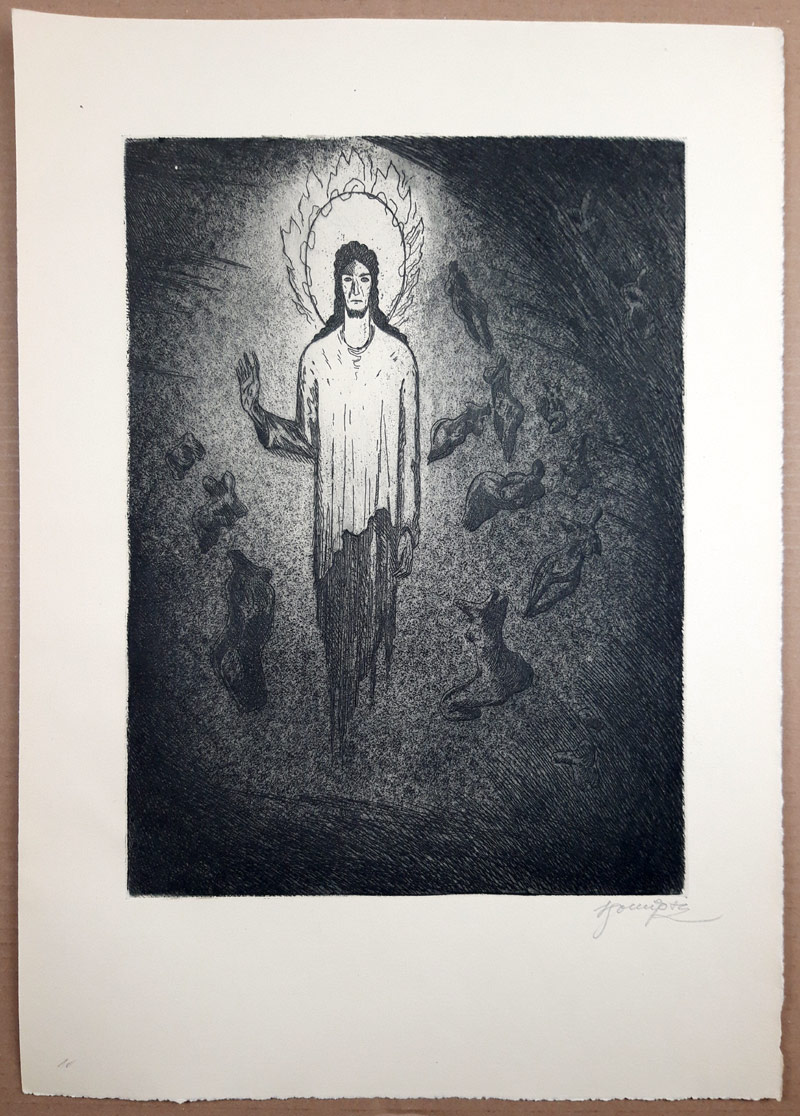 Konůpek Jan – Hledání duší, původní lept, 1933