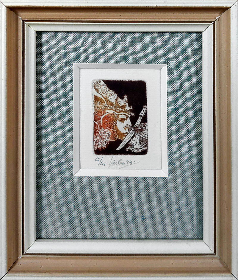 Liesler Josef – Znáš onen kraj..., barevný lept, 1982