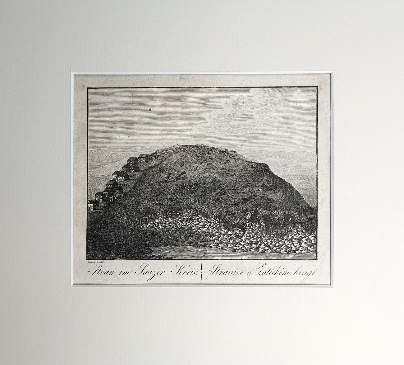 Stranice v Žateckém kraji – Sauczek, Hyllos II., původní mědiryt, ca 1820