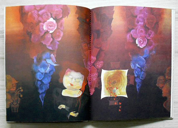 Bednářová Eva – Původní ilustrace ke knize Knoflíková pohádka, kvaš a tempera, 1974