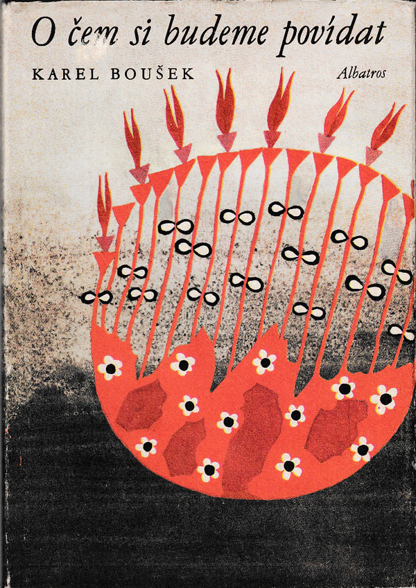 Bednářová Eva – Původní návrh obálky knihy: O čem si budeme povídat, kvaš a tempera, 1978