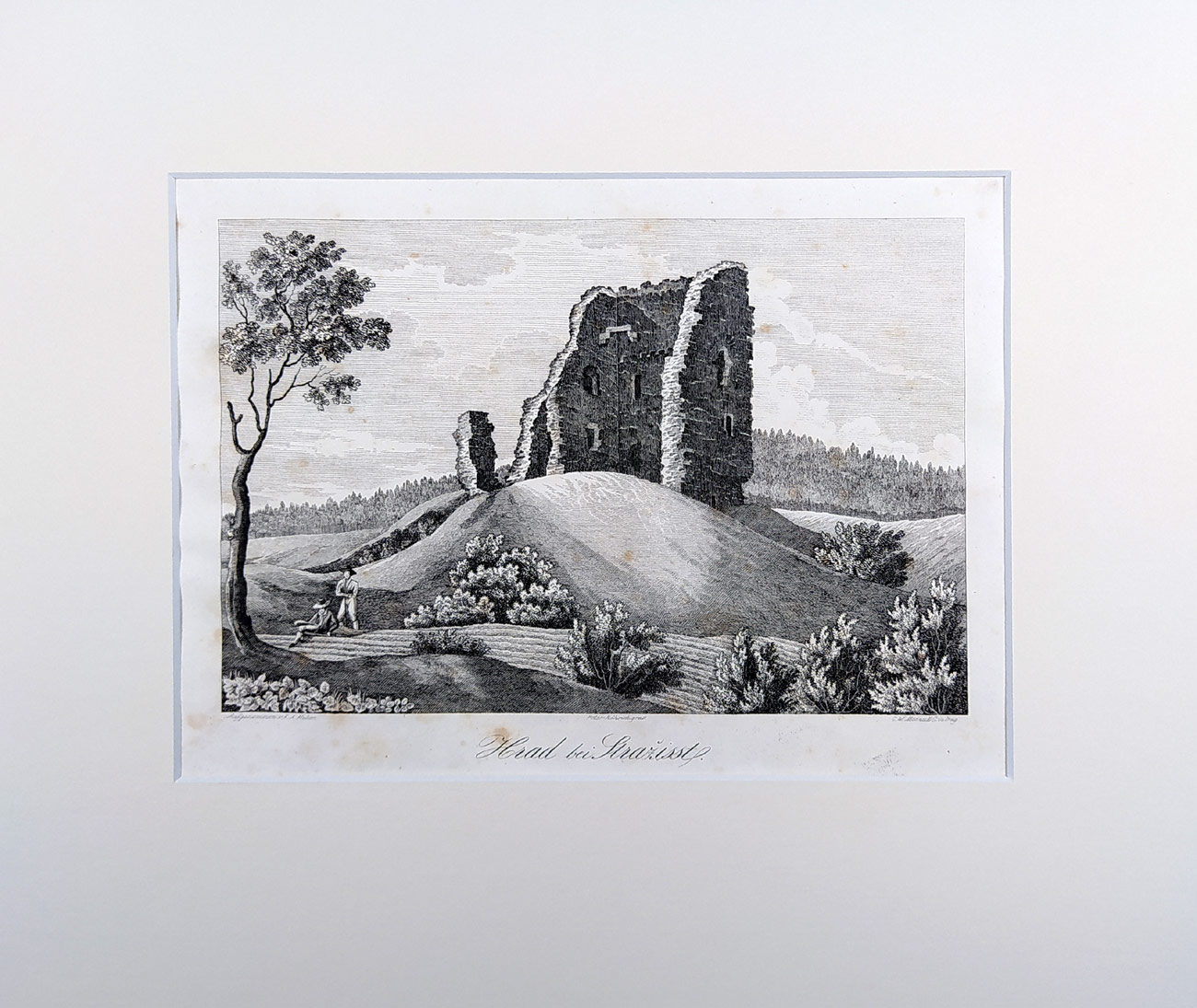 Stražiště – Heber František Alexandr, původní kamenorytina, 1844