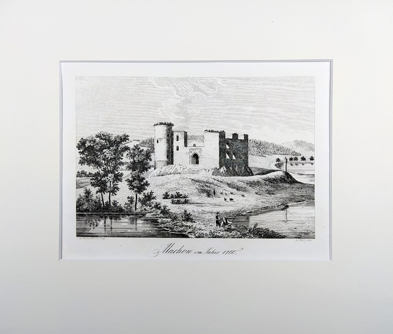 Machov – Heber František Alexandr, původní kamenorytina, 1844