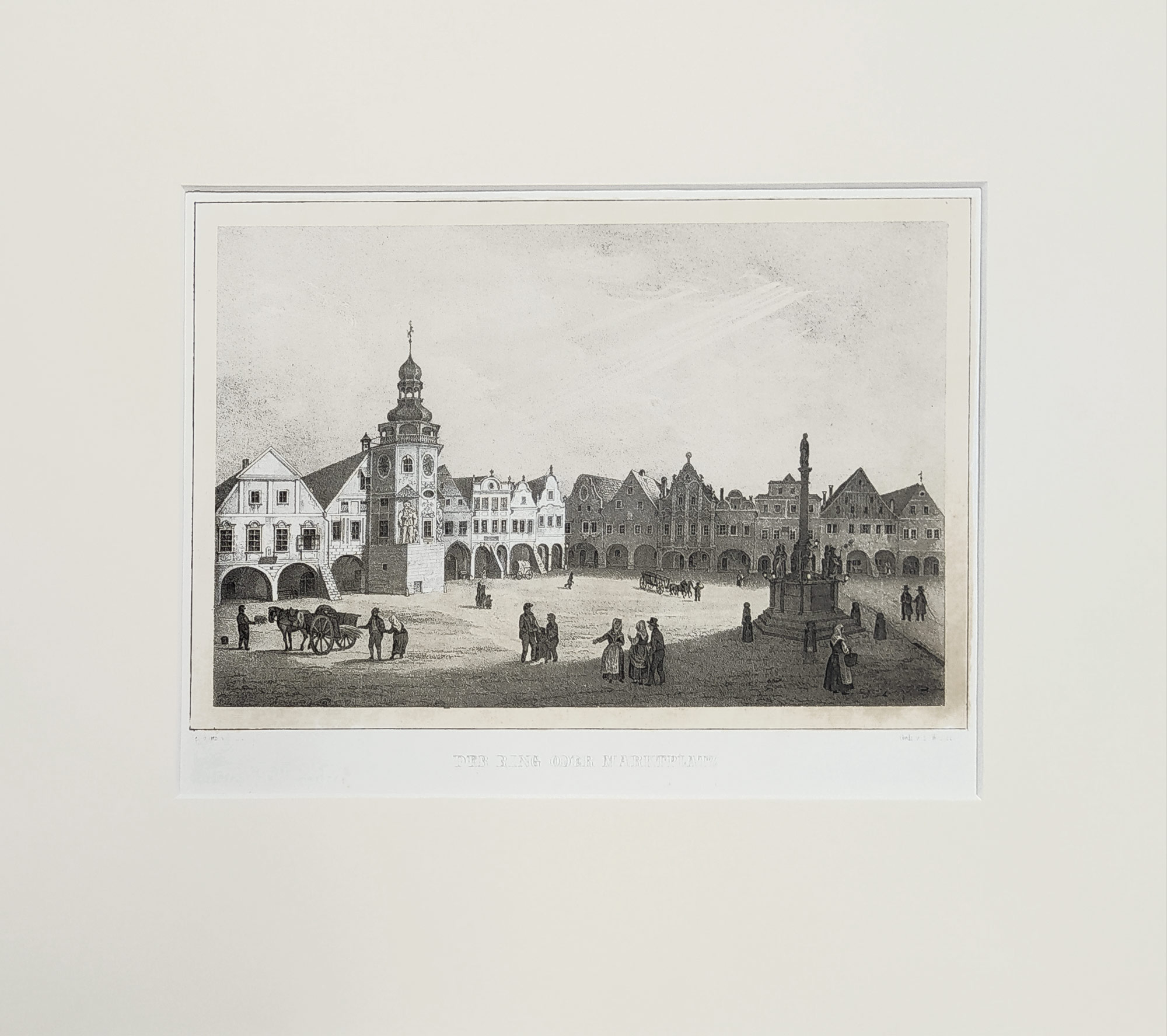 Hostinné – Bürger Robert, původní tónovaná litografie, prodej, 1845