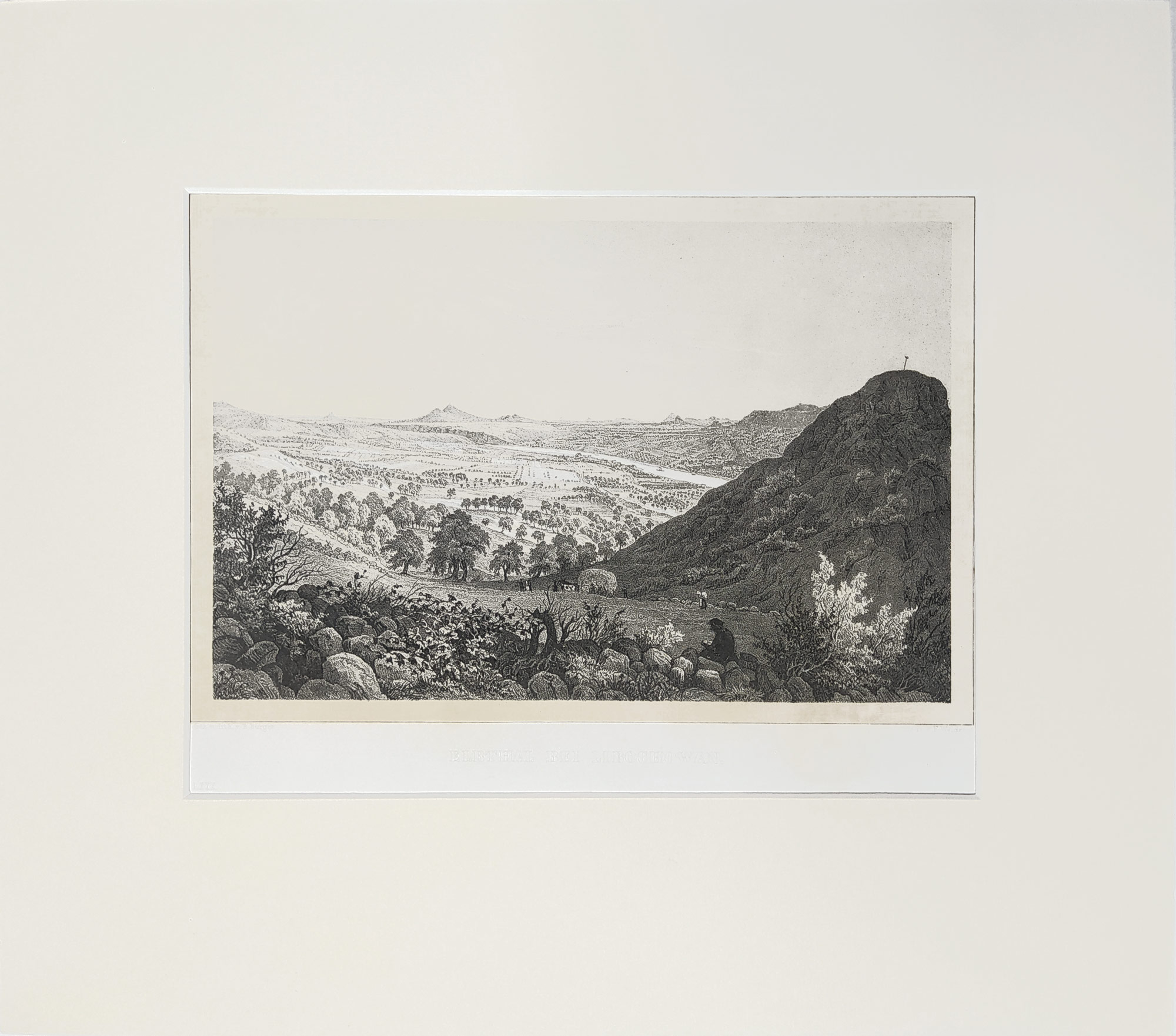 Libochovany – Bürger Robert, původní tónovaná litografie, prodej, 1845