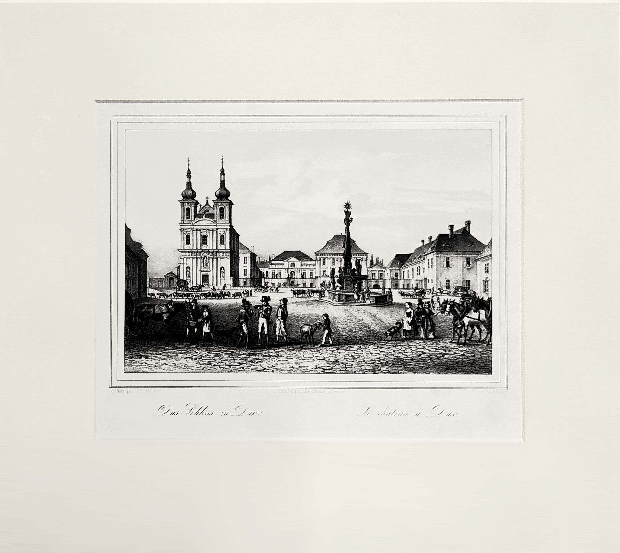 Duchcov – Bürger Robert, J. Fleischmann, původní tónovaná litografie, 1845