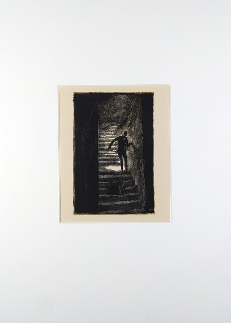 Steiner-Prag Hugo – Golem, Pražské fantazie, původní litografie, 1916