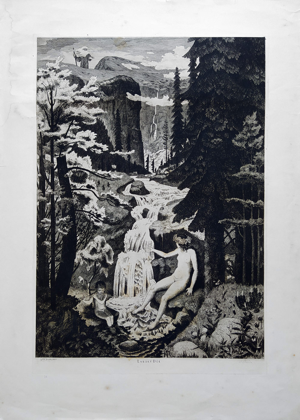 Bouda Cyril – Labský důl, původní lept, 1925