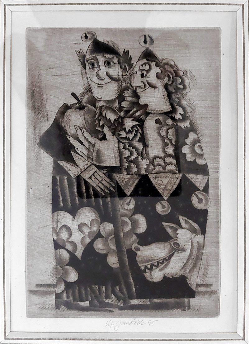 Janáček Milan – Zamilovaní klauni, původní lept, 1995