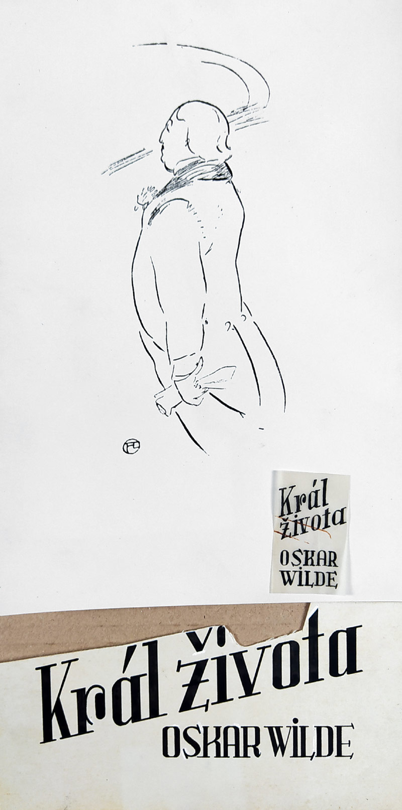 Parandowski Jan – Král života, původní návrh knižní obálky, zinkografie, 1939