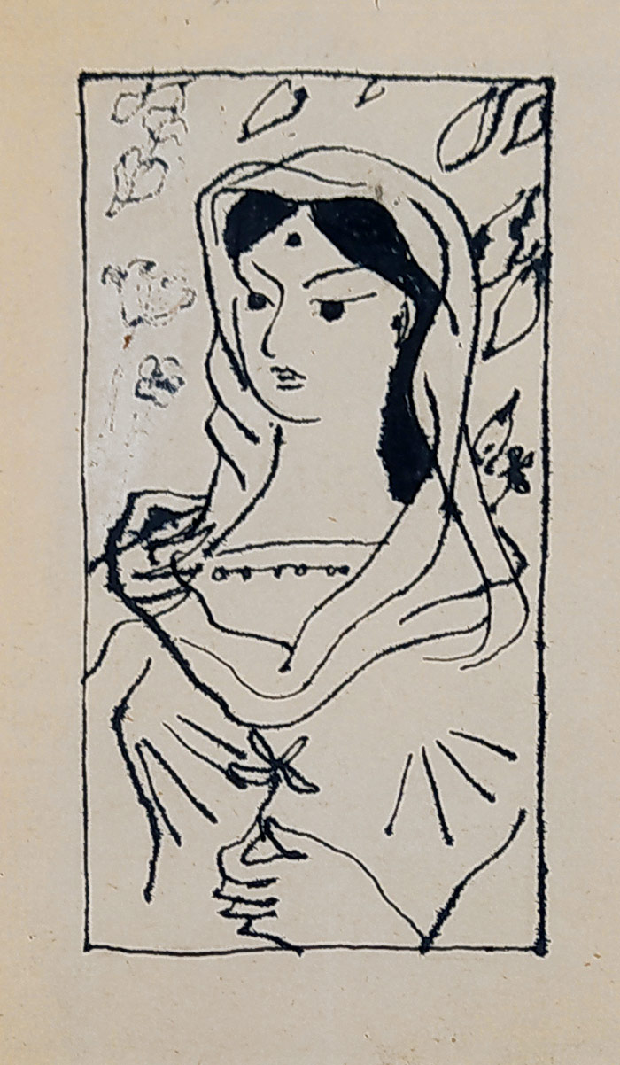 Boštík Václav – Ilustrace, kresba tuší, ca 1950