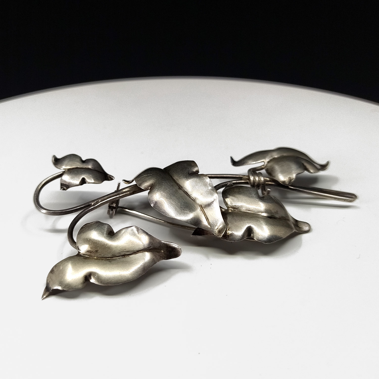 Stříbrná brož s lístky, Mexiko