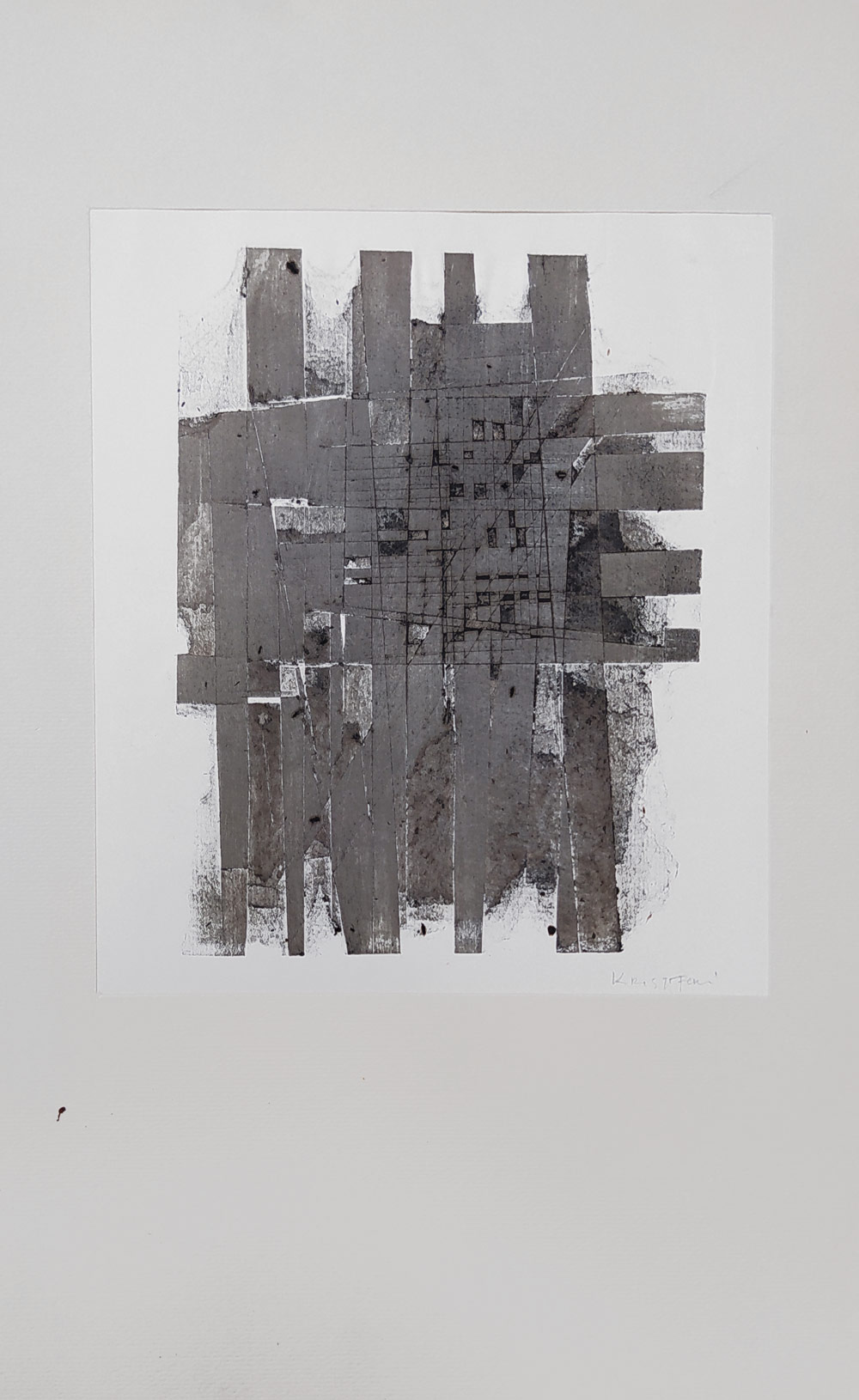 Kristofori Jan – Bez názvu, kombinovaná technika, ca 1960