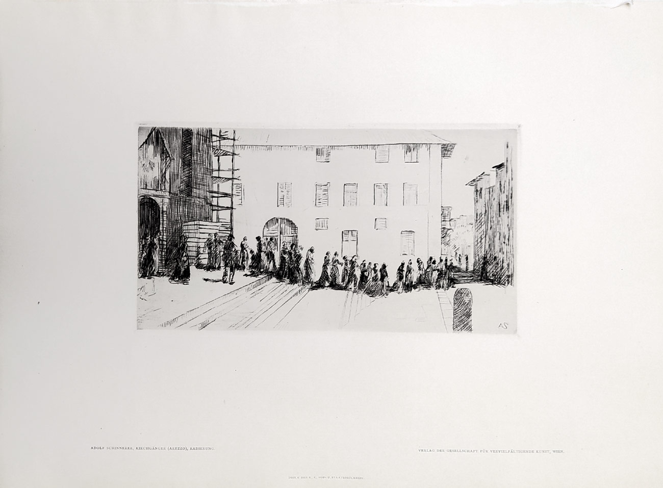 Schinnerer Adolf – Kirchgänger, Arezzo, lept, ca 1915