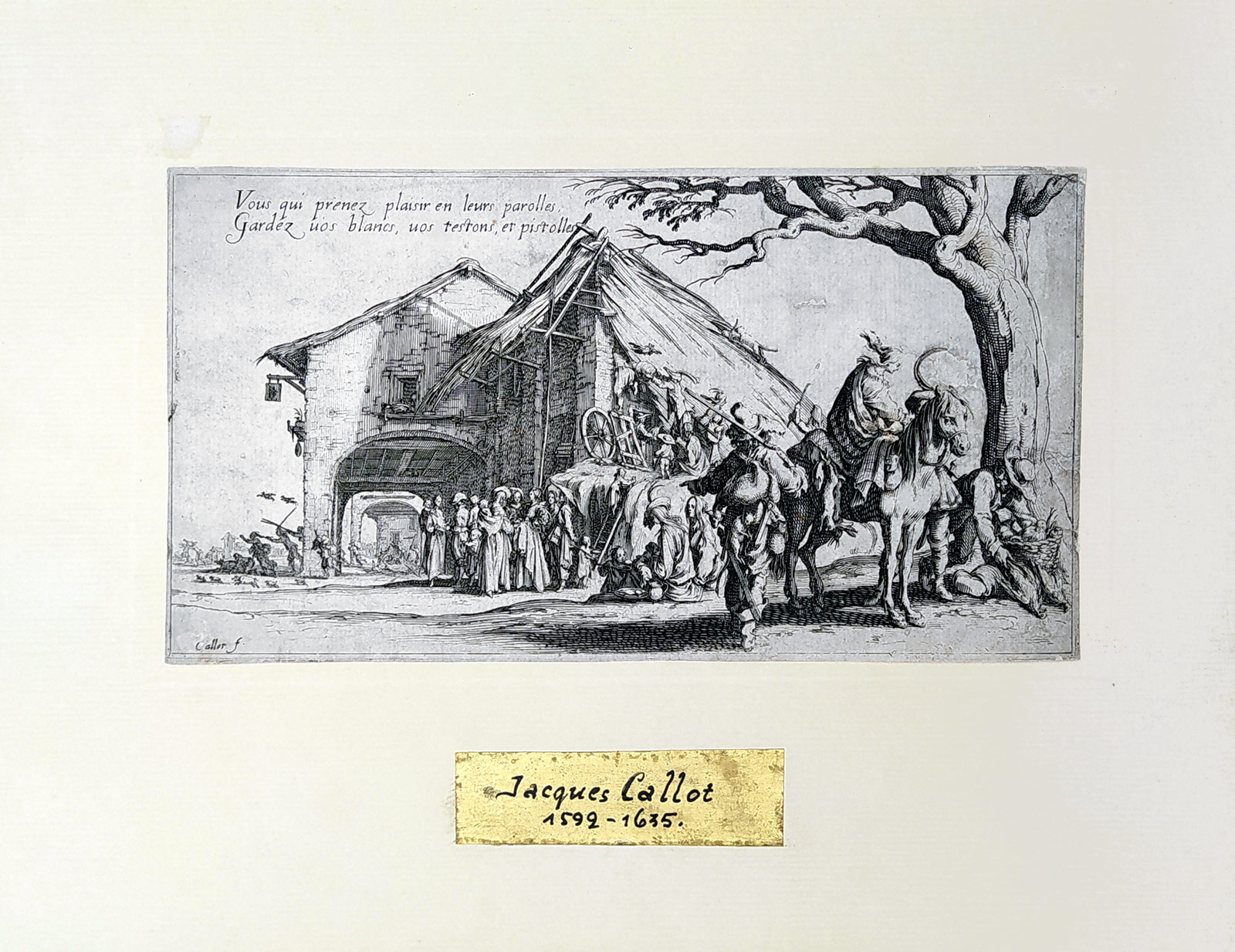 – Callot Jacques – Odpočívající cikáni, původní lept, 1621