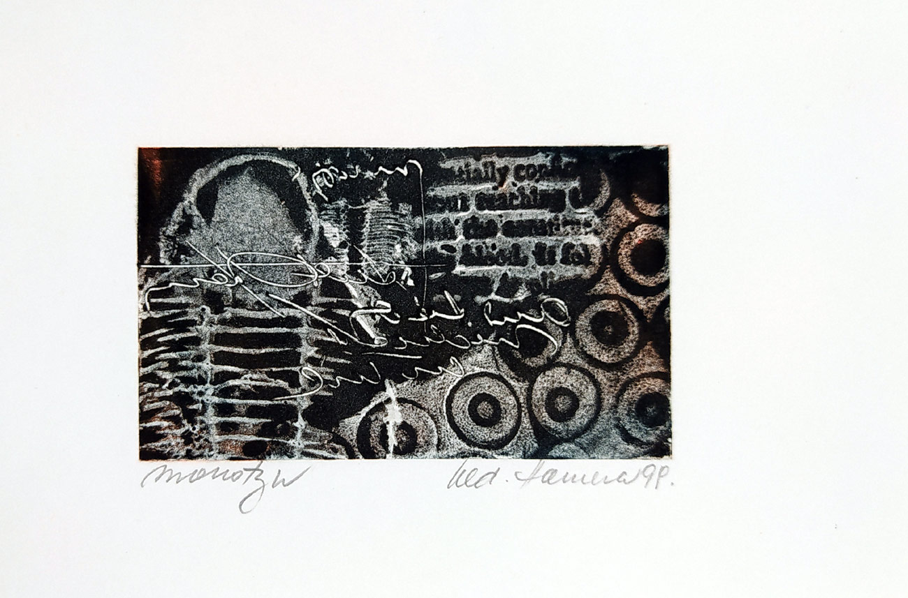 Hamera Oldřich – Bez názvu, vrstvený monotyp, 1999