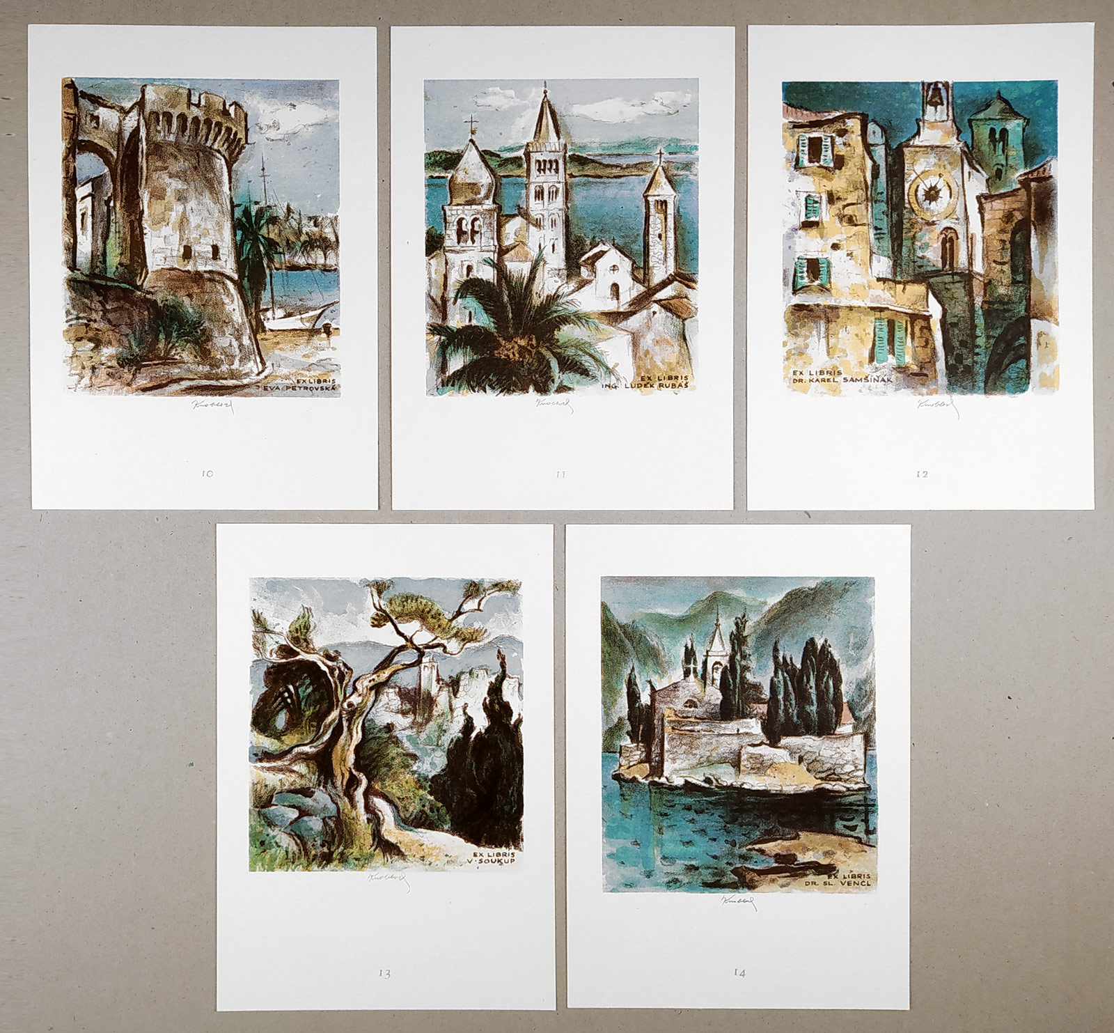 Knobloch Bohuslav – Jadran, Čtrnáct barevných litografií, Praha, 1989