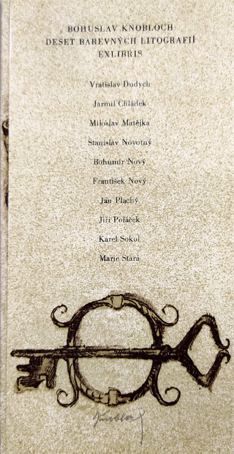 Knobloch Bohuslav – Chrudim, Deset barevných litografií, Ex libris, 1974