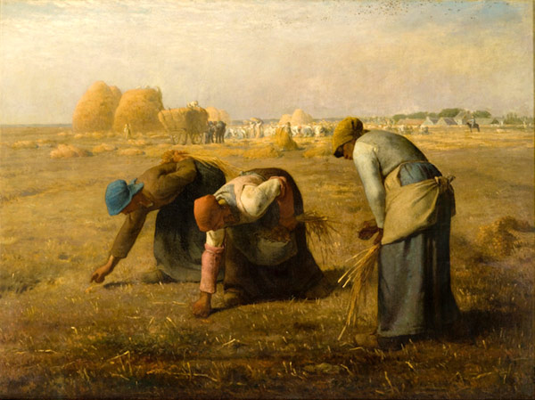 Millet Jean-François – The Gleaners / Sběračky klasů, původní lept, 1855–1856