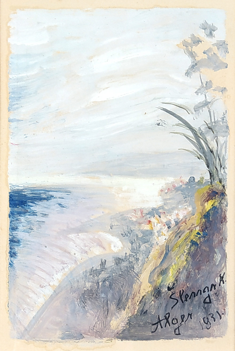 Šlenger Karel – Alžír, olej na papíře, 1931