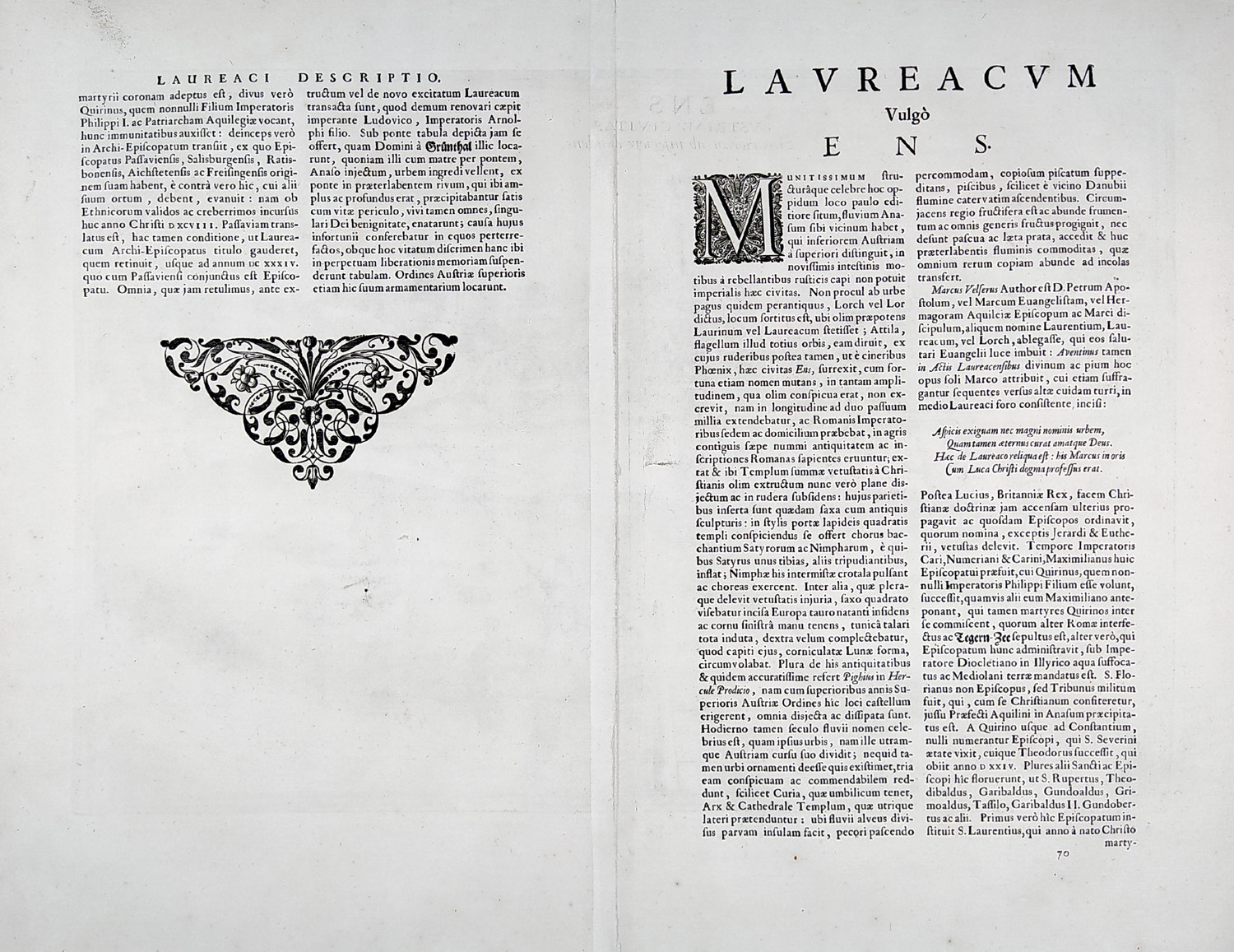 Enns – Georg Braun, Franz Hogenberg, původní mědiryt, 1617